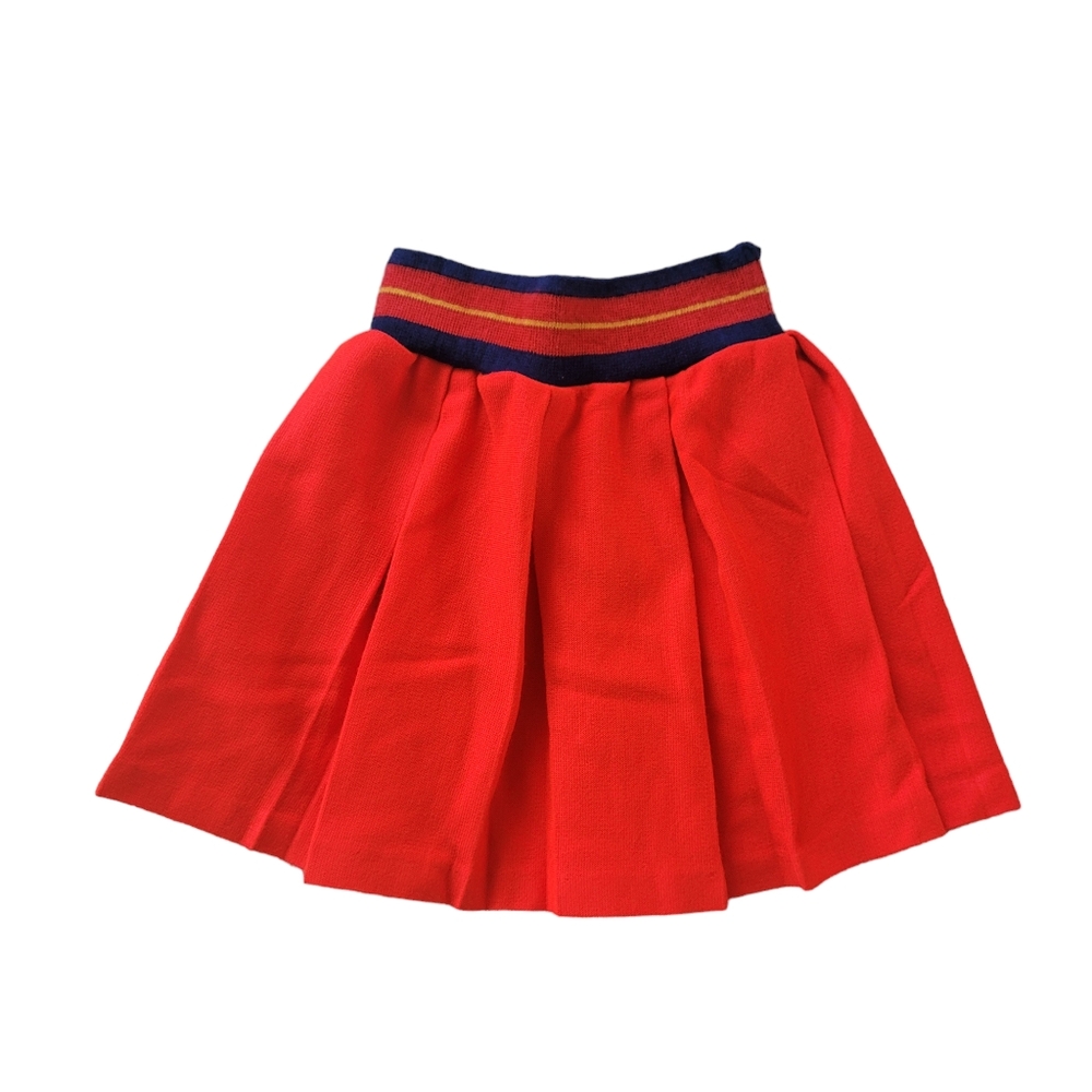 Vintage White Stag Red Pleated Skirt